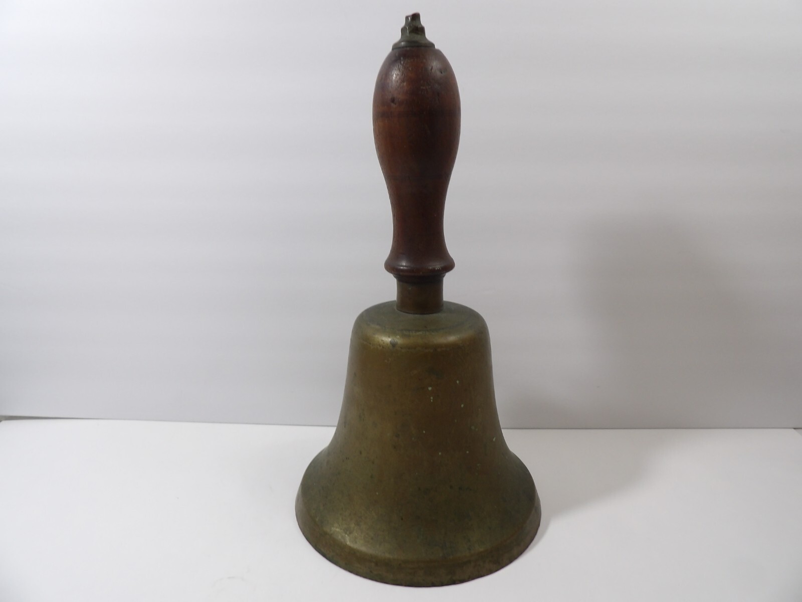 Vintage Bronze Cowboy Hand Dinner Bell ~ 10″ Tall ~Wt 3 Pounds 13.3 ounces