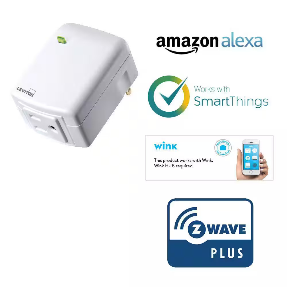 Decora Smart Plug-In Outlet with Z-Wave Technology, White DZPA1-2BW
