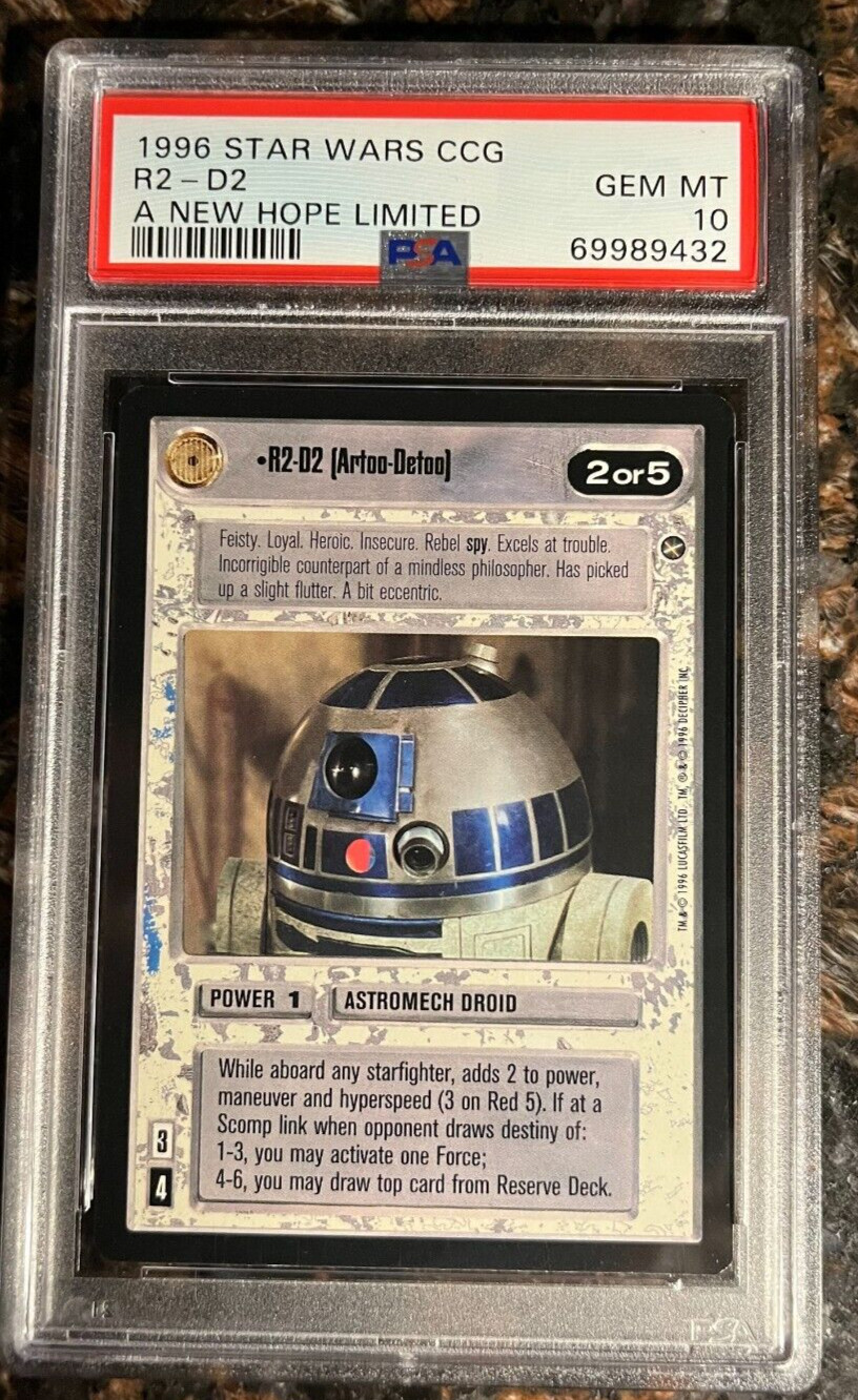 1996 Star Wars CCG R2-D2 Artoo-Detoo A New Hope Limited PSA 10 GEM MINT Card