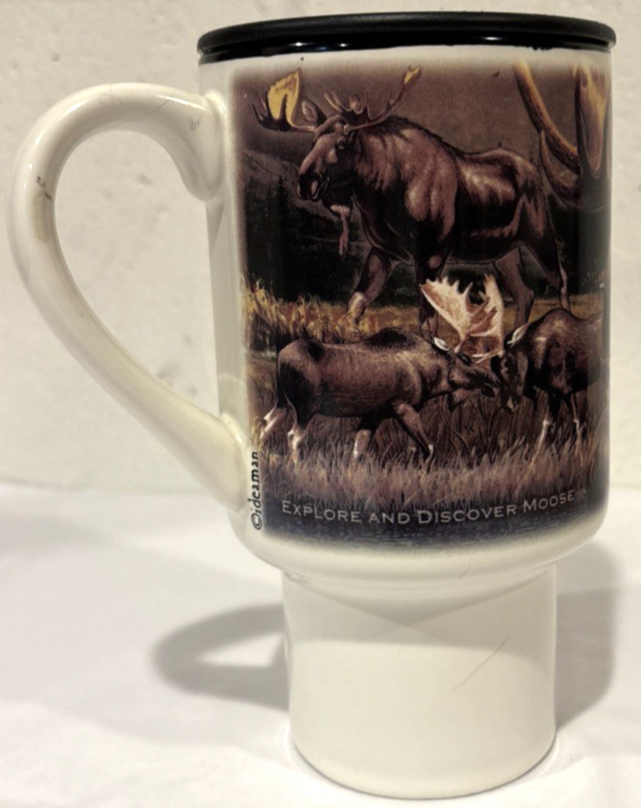 American Expedition Wildlife Ceramic Travel Mug Explore and Discover Moose