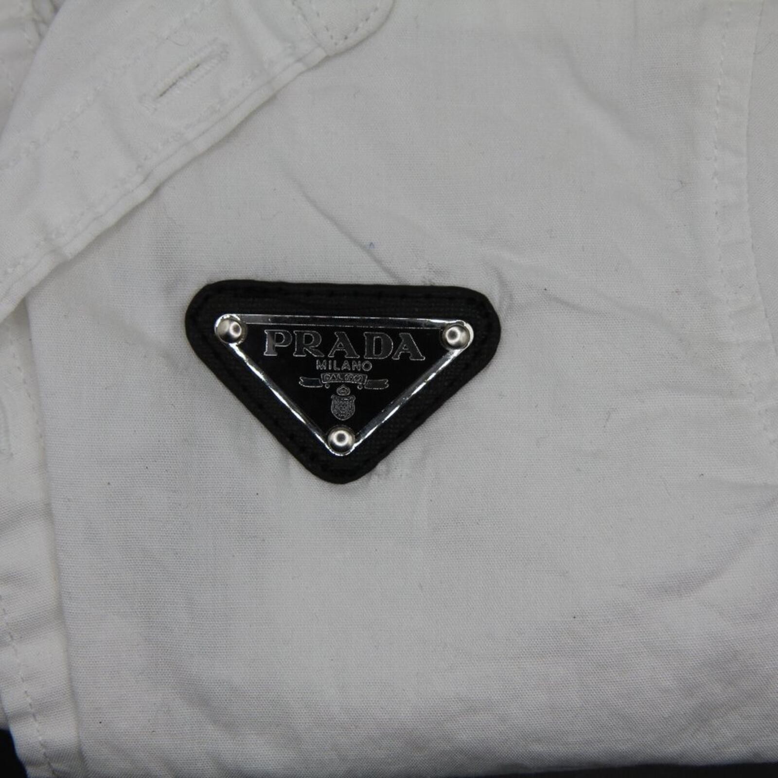 Black Prada Designer LABEL Triangle Patch Replacement 48x30mm