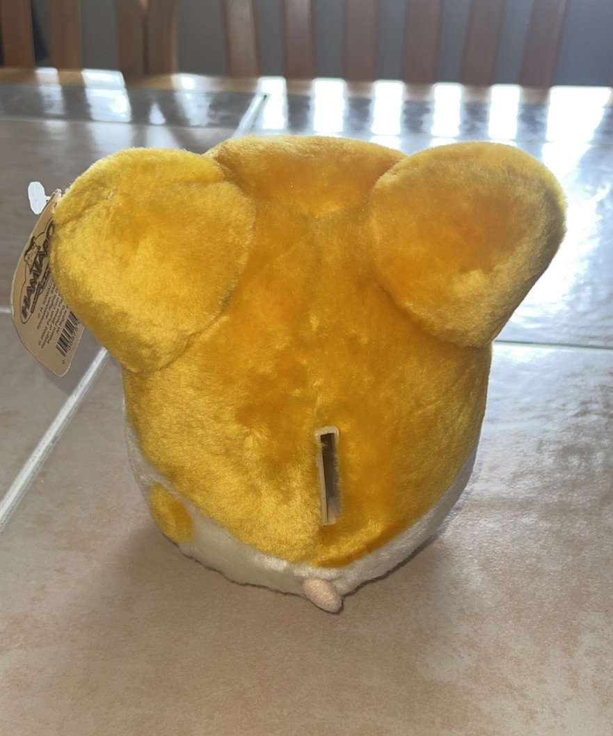 Vintage Kawai 2002 Hamtaro Ham-Ham Plush Hamster Coin Piggy Bank Tv Tokyo *READ*