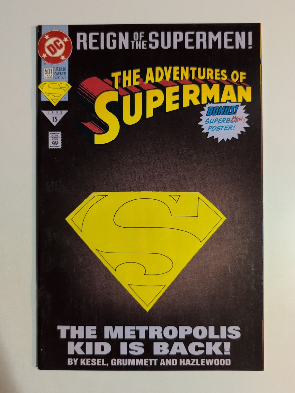 Adventures of Superman #501 Die Cut Cover DC Comics 1993