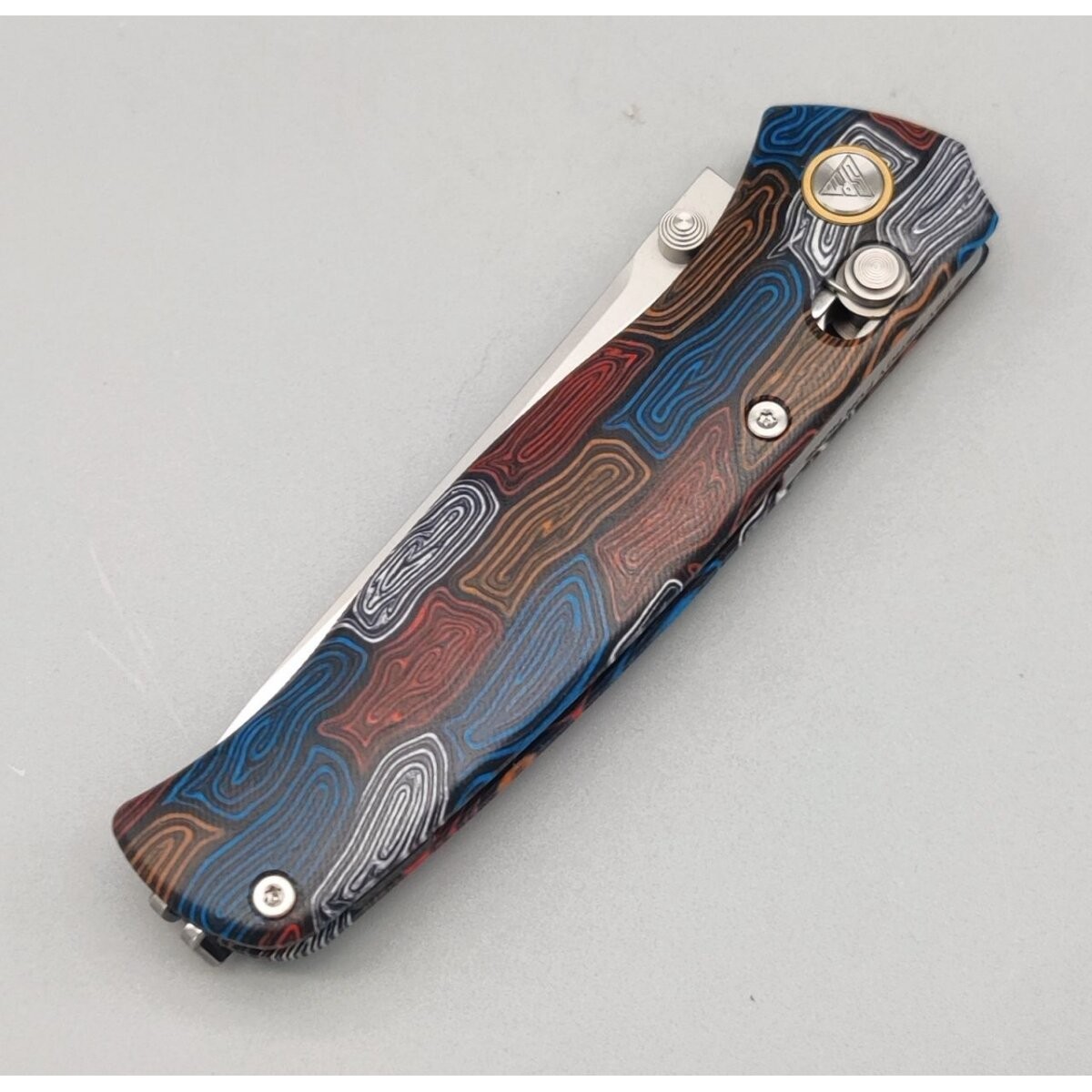 SRM Knives 255L-GQ2 Ambi Lock Multi-Color G10 Folding 140Cr Pocket Knife 255LGQ2
