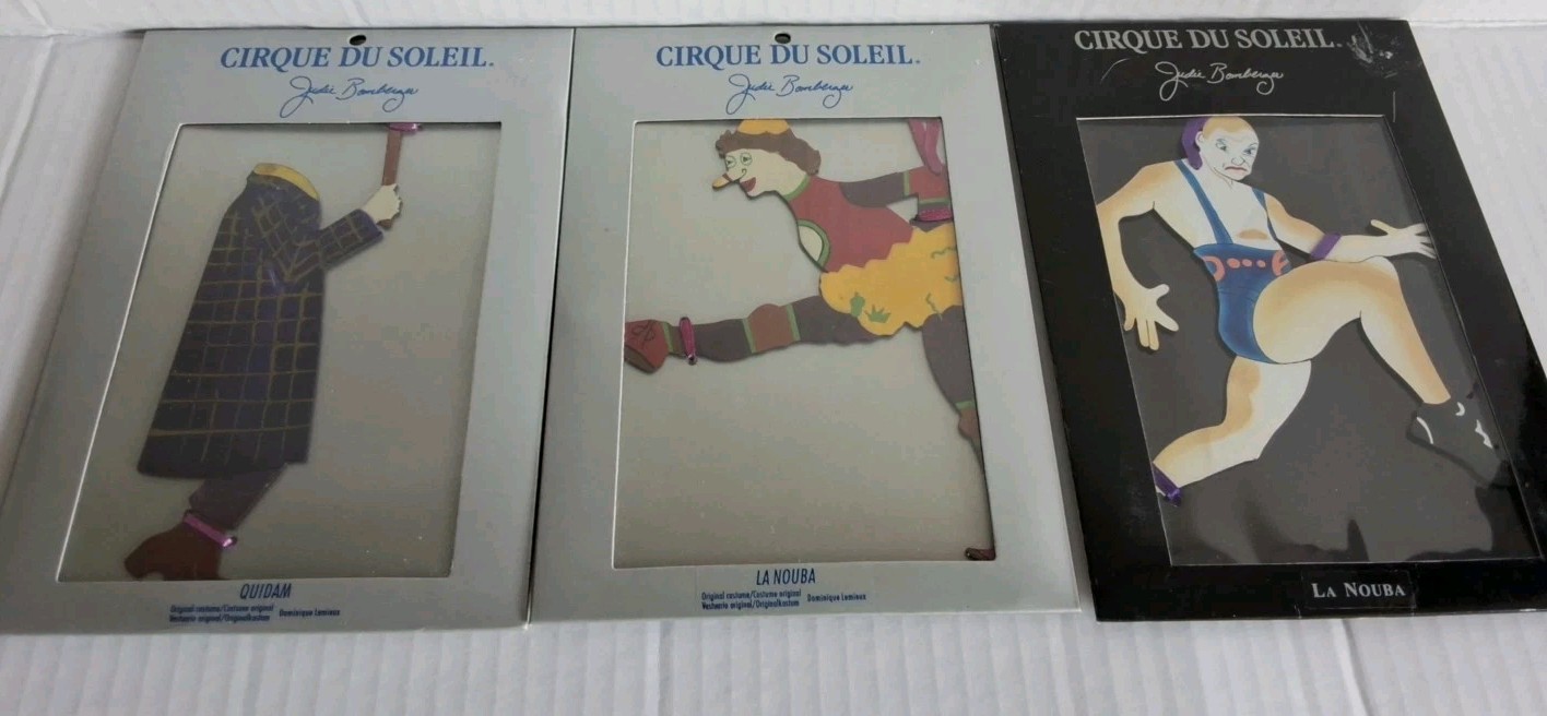 Vintage Cirque Du Soleil Ornaments Judie Bomberger Lot Of 3 Signed