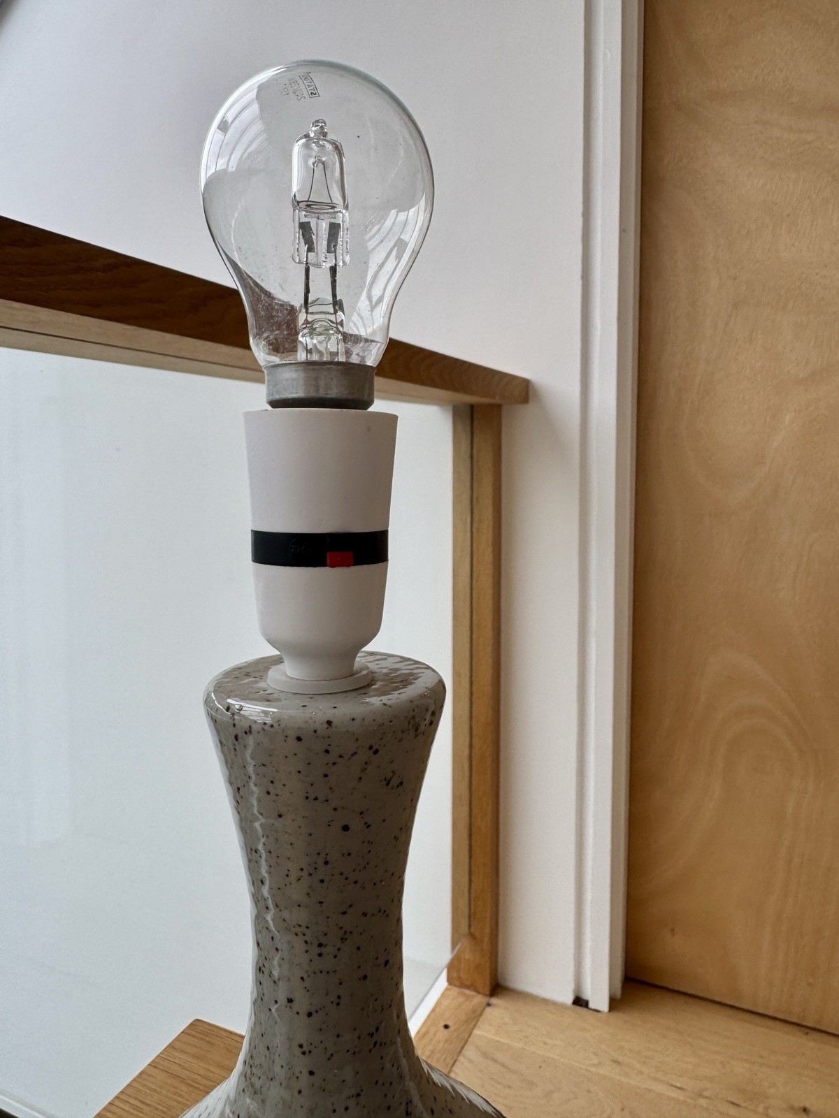 Mid-Century Brutalist Ceramic Table Lamp (shade not included)