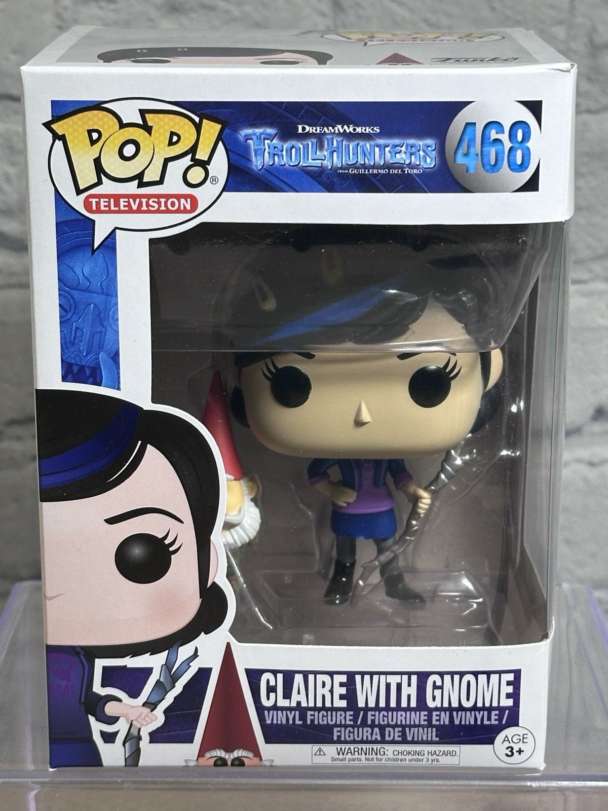 2017 Funko Pop! Vinyl TV : Trollhunters – Claire with Gnome #468 FLAWED BOX