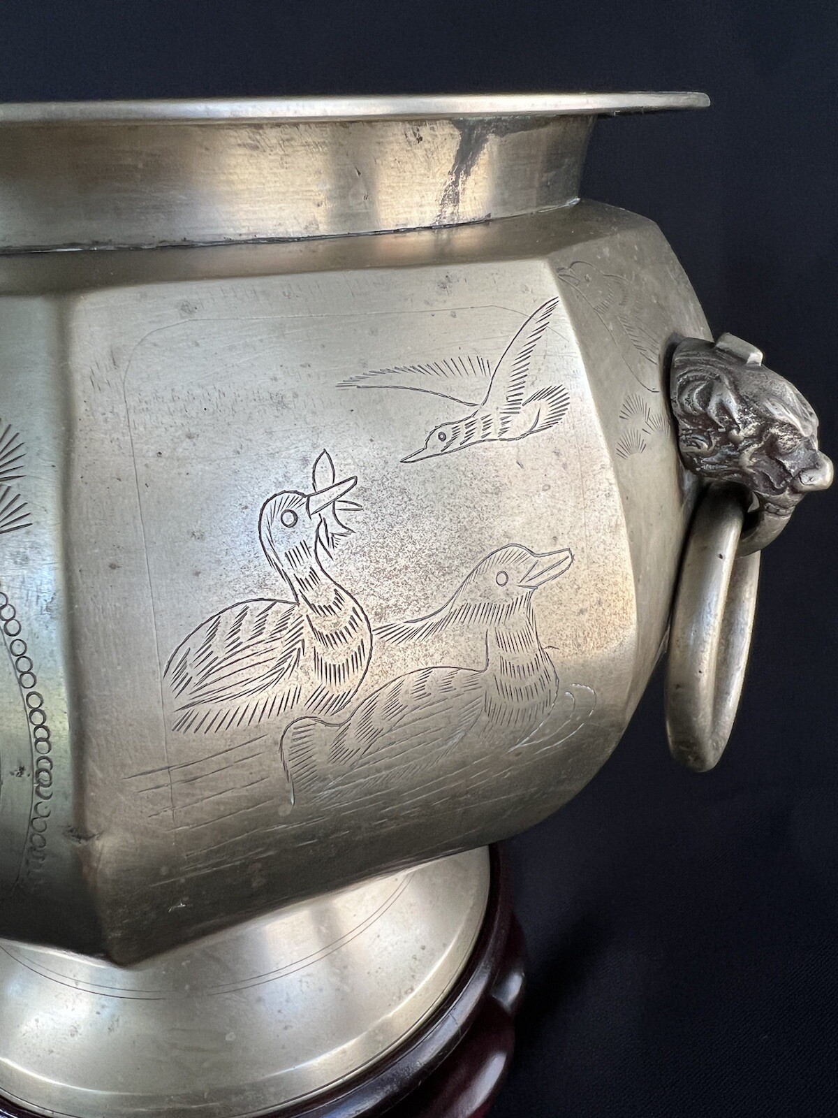 Republic of Korea 20th Century Bronze Carved Brazier