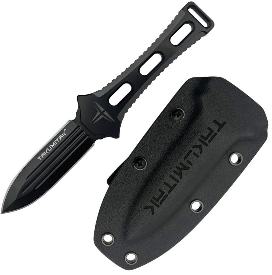 Takumitak Hidden Anger Fixed Knife 3.5″ D2 Steel Spear Full Blade G10 Handle