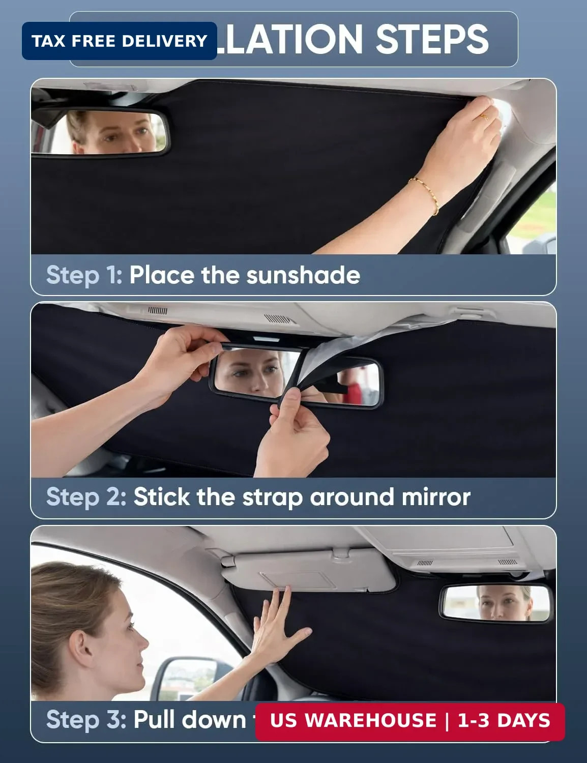 Windshield Sun Shade Fit for 2013-2019 2020 2021 Ford Fusion Sunshade, F