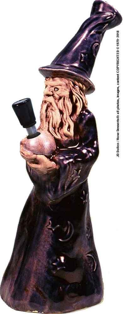 Magic Merlin Wizard Ceramic Glass Water Hookah Bong Tobacco Pipe, #1830 Made USA