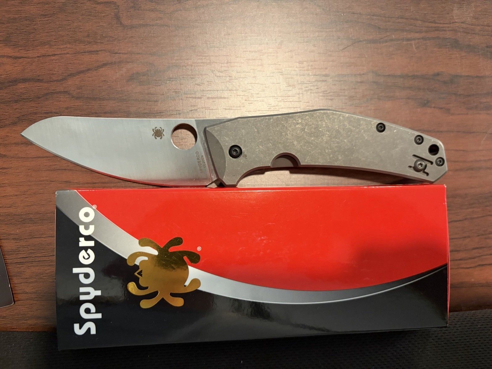 Spyderco Spydiechef Ti Framelock Knife LC200N Stainless Blade