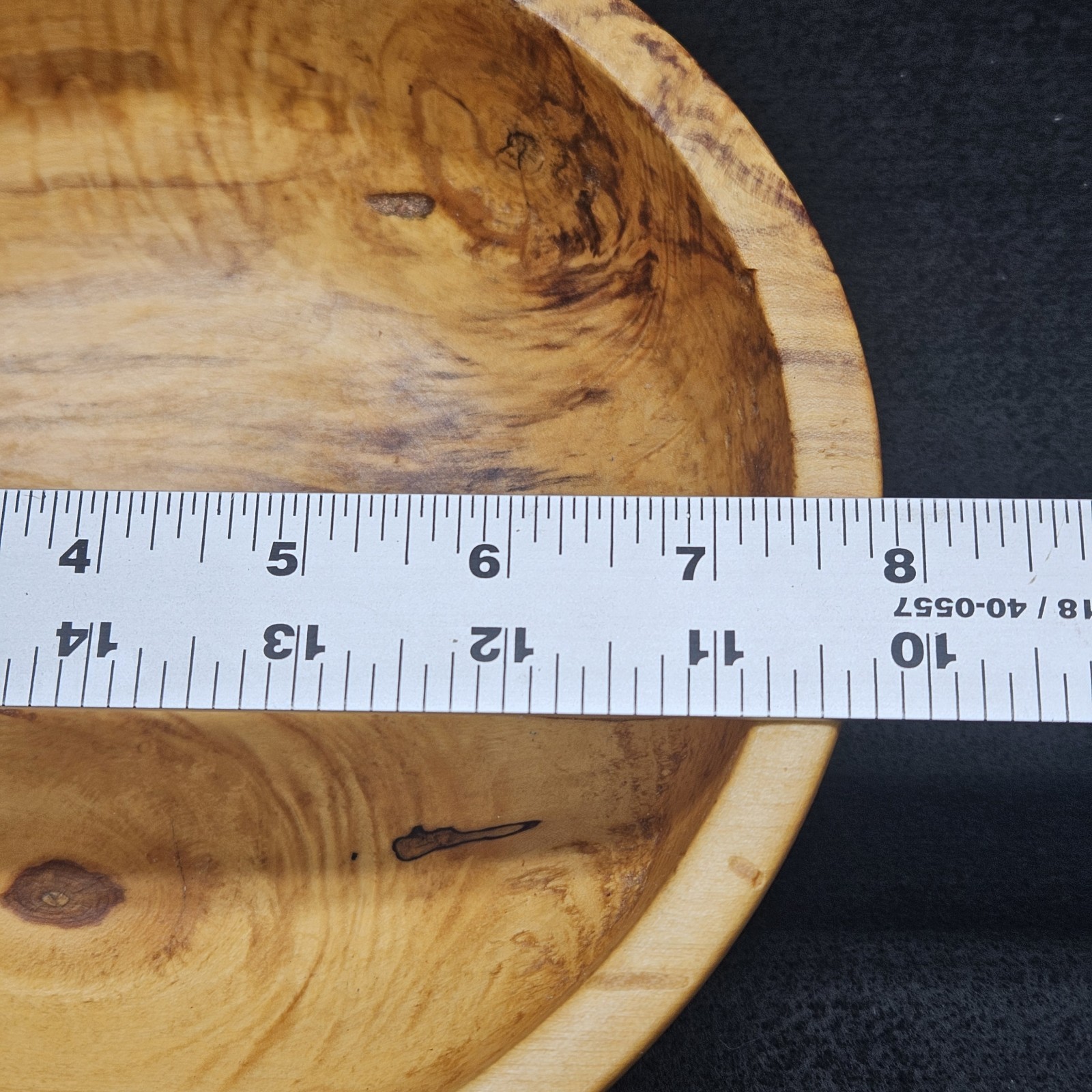 Vintage Hand Turned 7 3/4 Inch Ambrosia Maple Wood Bowl by EH Borger Signed