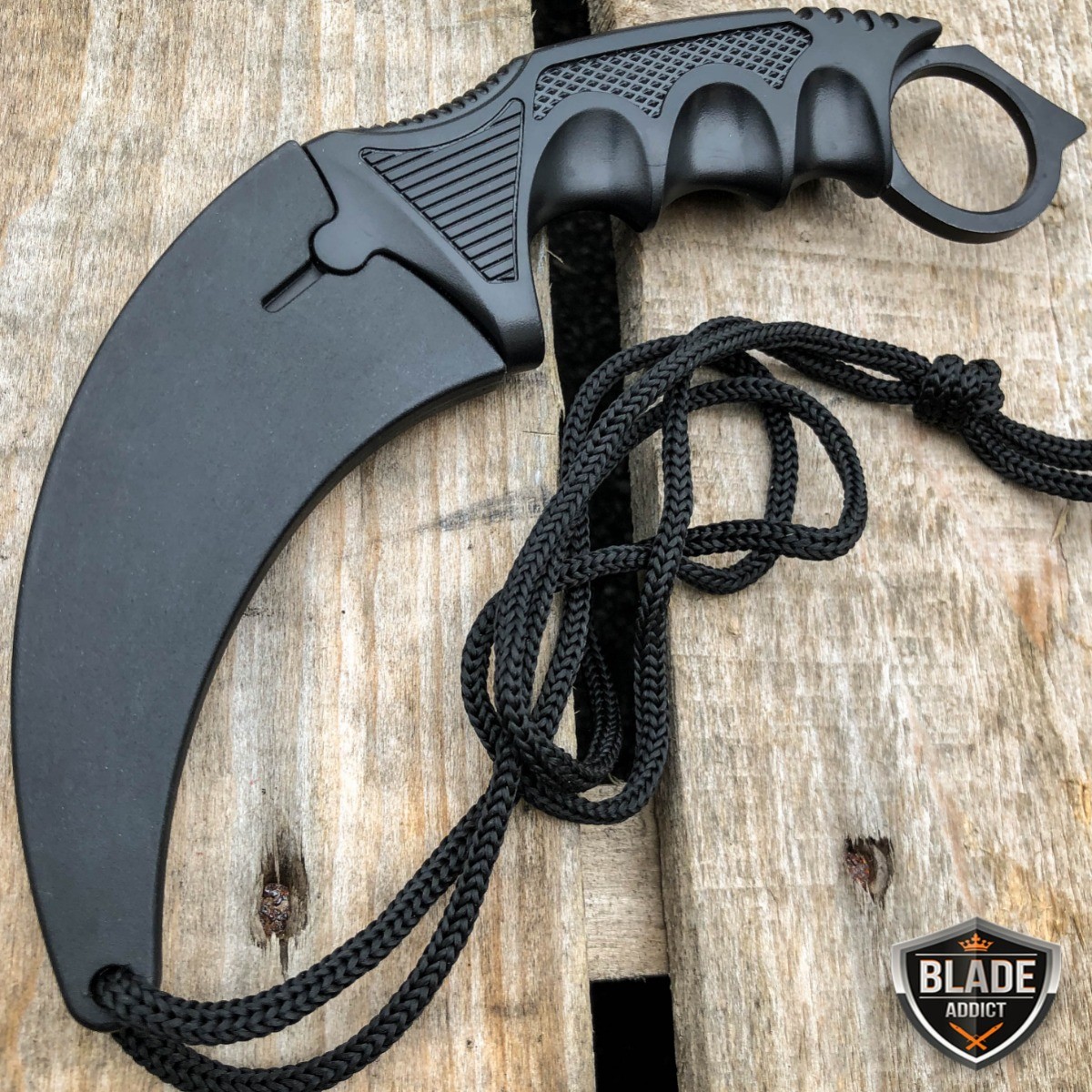 7.5″ CSGO Tactical Karambit Combat Fixed Blade Hawkbill Neck Knife w Sheath NEW