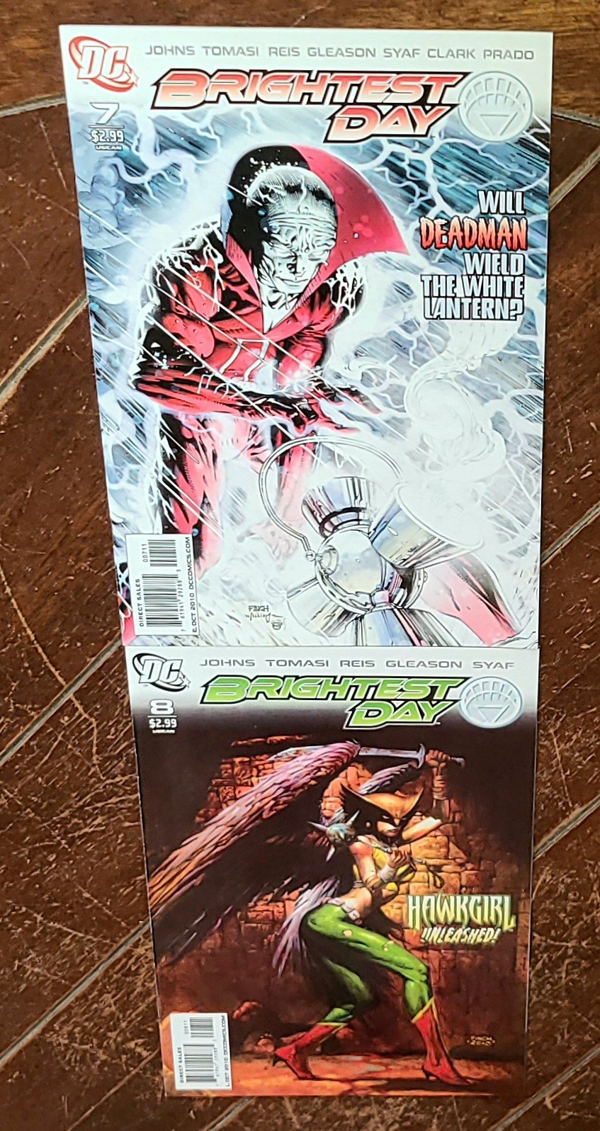 Brightest Day #7A & #8A by Geoff Johns/Ivan Reis, (2010, DC): David Finch Covers