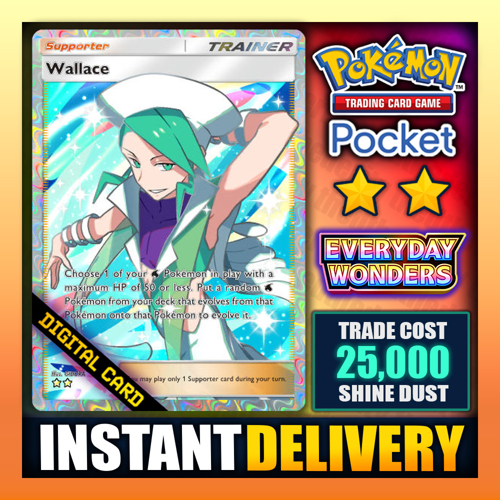 【INSTANT DELIVERY】Pokemon TCG Pocket ⭐ Wallace – FA – Everyday Wonders – English