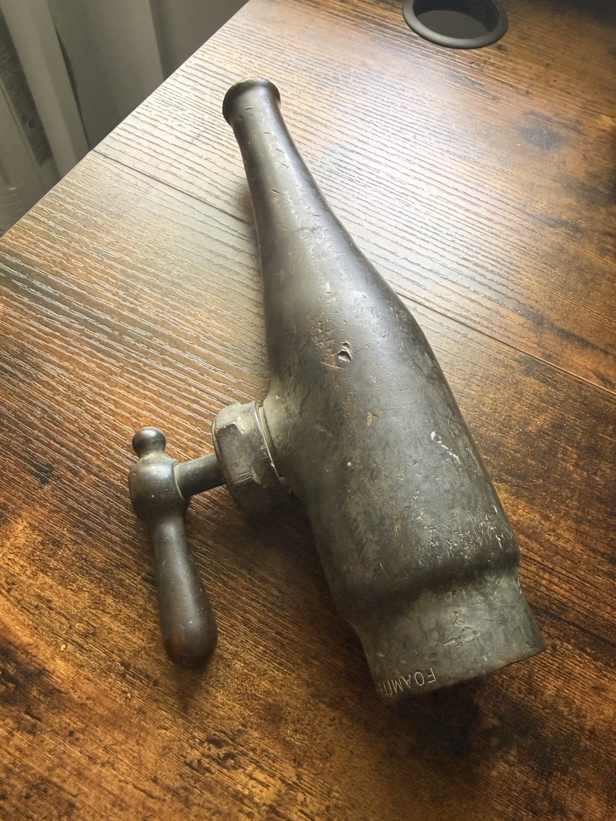 Antique Brass Fire Hose Nozzle Foamite Childs Corp. Vintage Utica NY