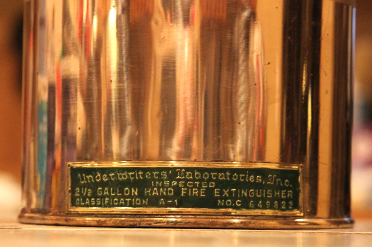 Vintage Antique “KIDDE ANTI-FREEZE” Brass Copper Extinguisher-Polished Restored