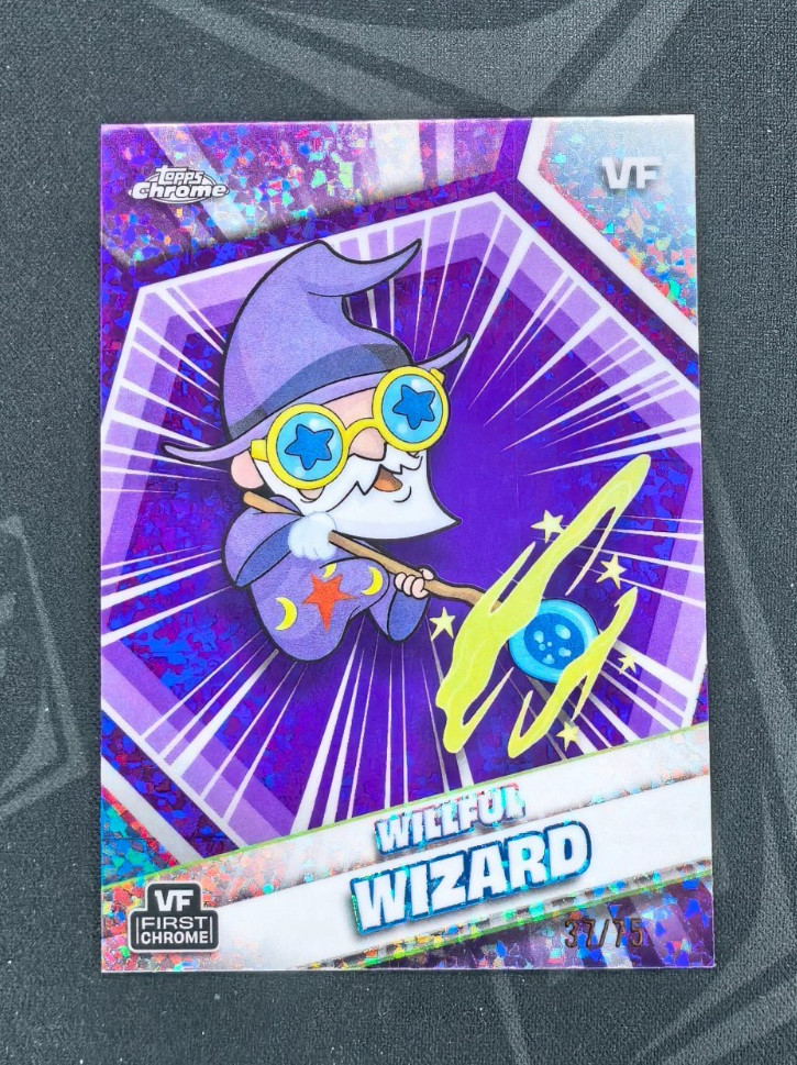 2026 Topps Chrome VeeFriends 1st Chrome Willful Wizard Purple Refractor /75