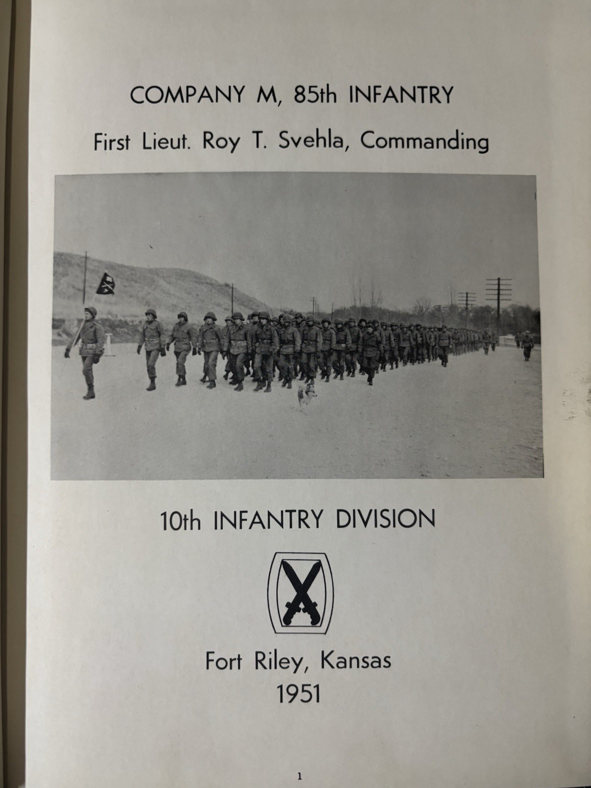 Korean War Era Rare 10th Infantry Division Book 1951