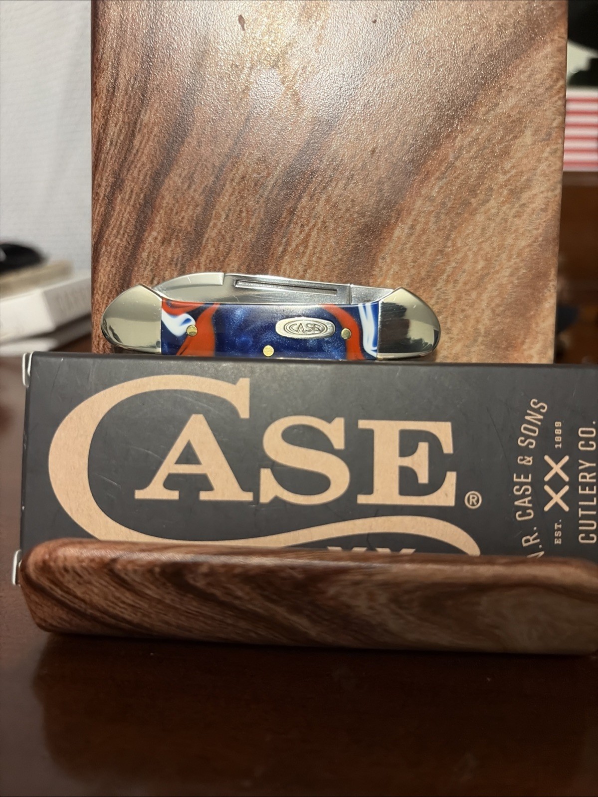 Case XX USA 2025 Smooth Patriotic Kirinite 11228 Stainless Baby Butterbean Knife