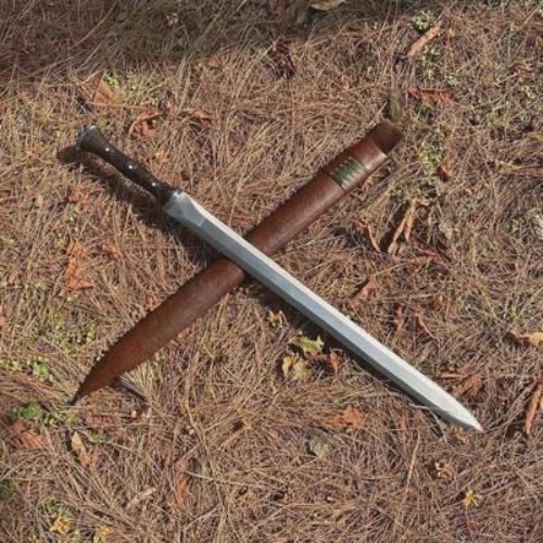 Handmade 26″ Roman Gladius Sword Carbon Steel Blade w/ Leather Sheath