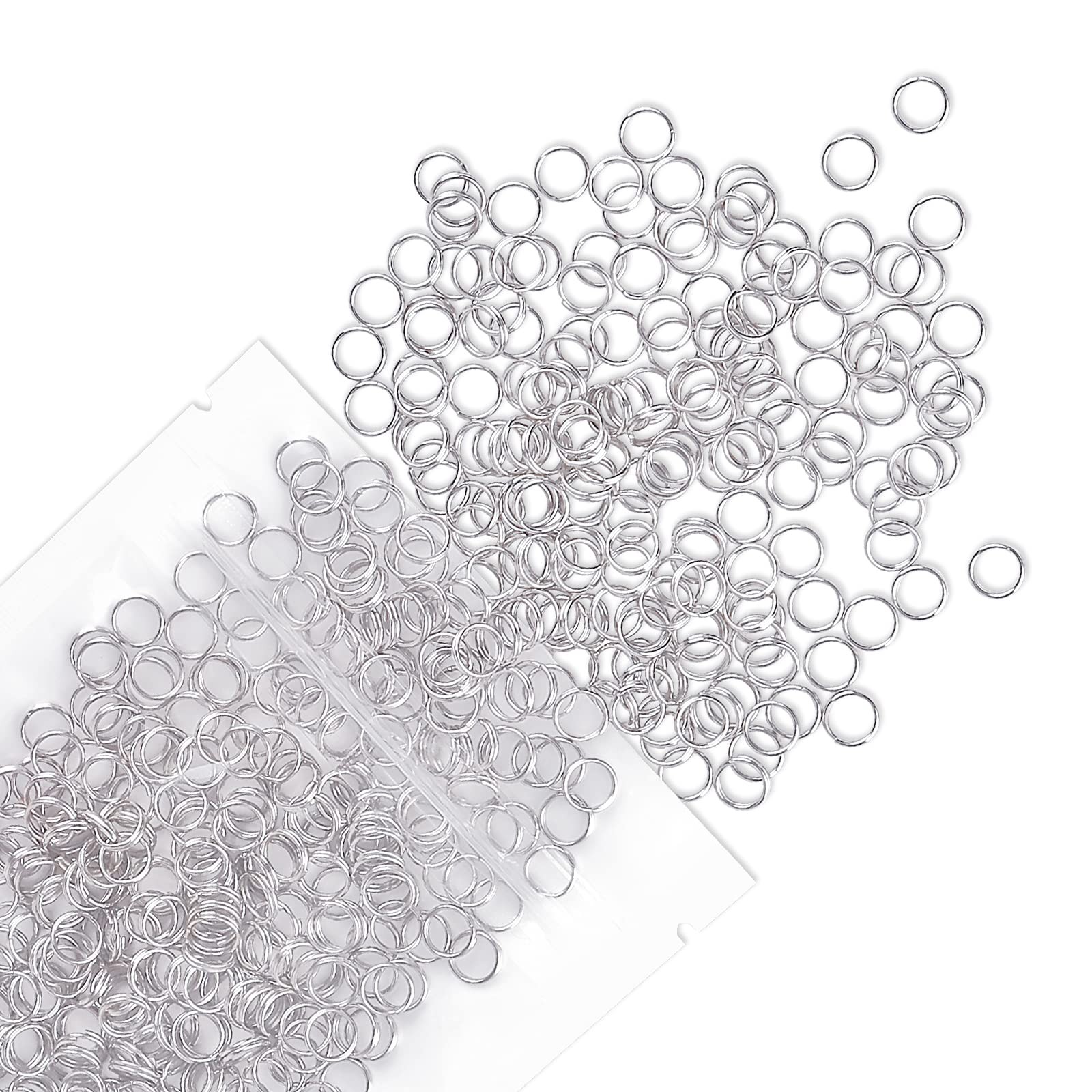 6 mm Metal Split Jump Rings Double Loops 500 PCS Mini Ring Connectors for Jew…
