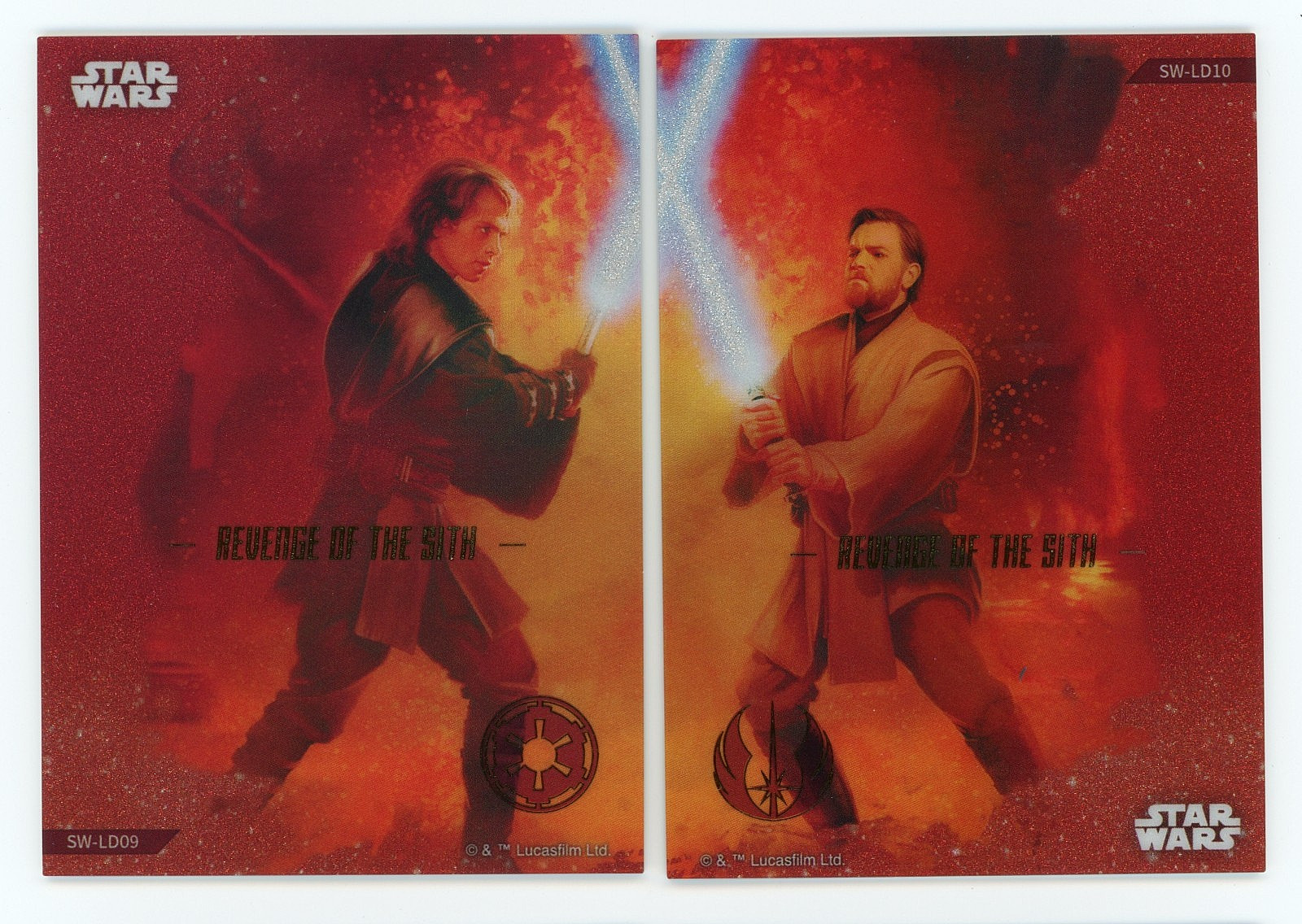 ANAKIN SKYWALKER OBI-WAN 2025 Star Wars CardFun Lightsaber Duel Foil #SW-LD09/10