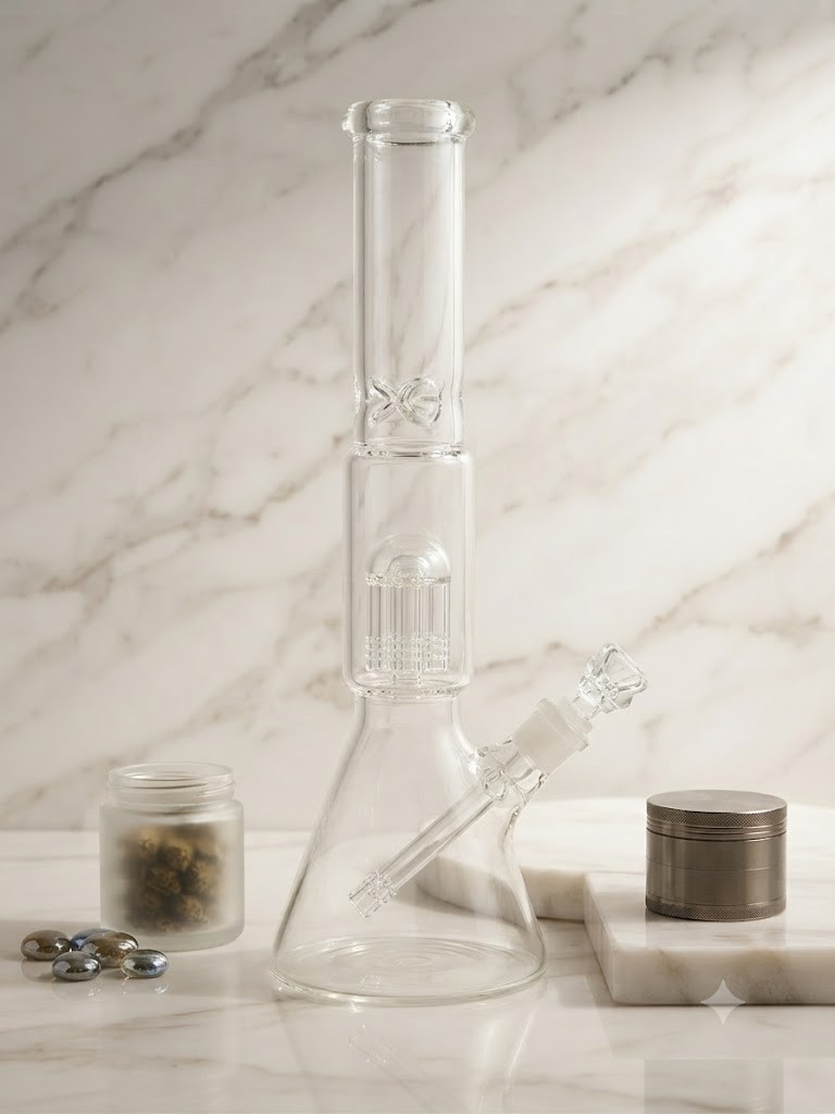 Premium 16″ Heavy Duty Glass Bong with 14mm Skull Bowl