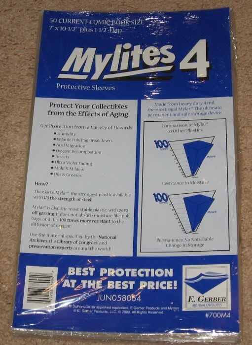 Pack of 50 Mylites 4 Mil Mylar Current / Modern Comic Book Bags 7×10.5 Sleeves