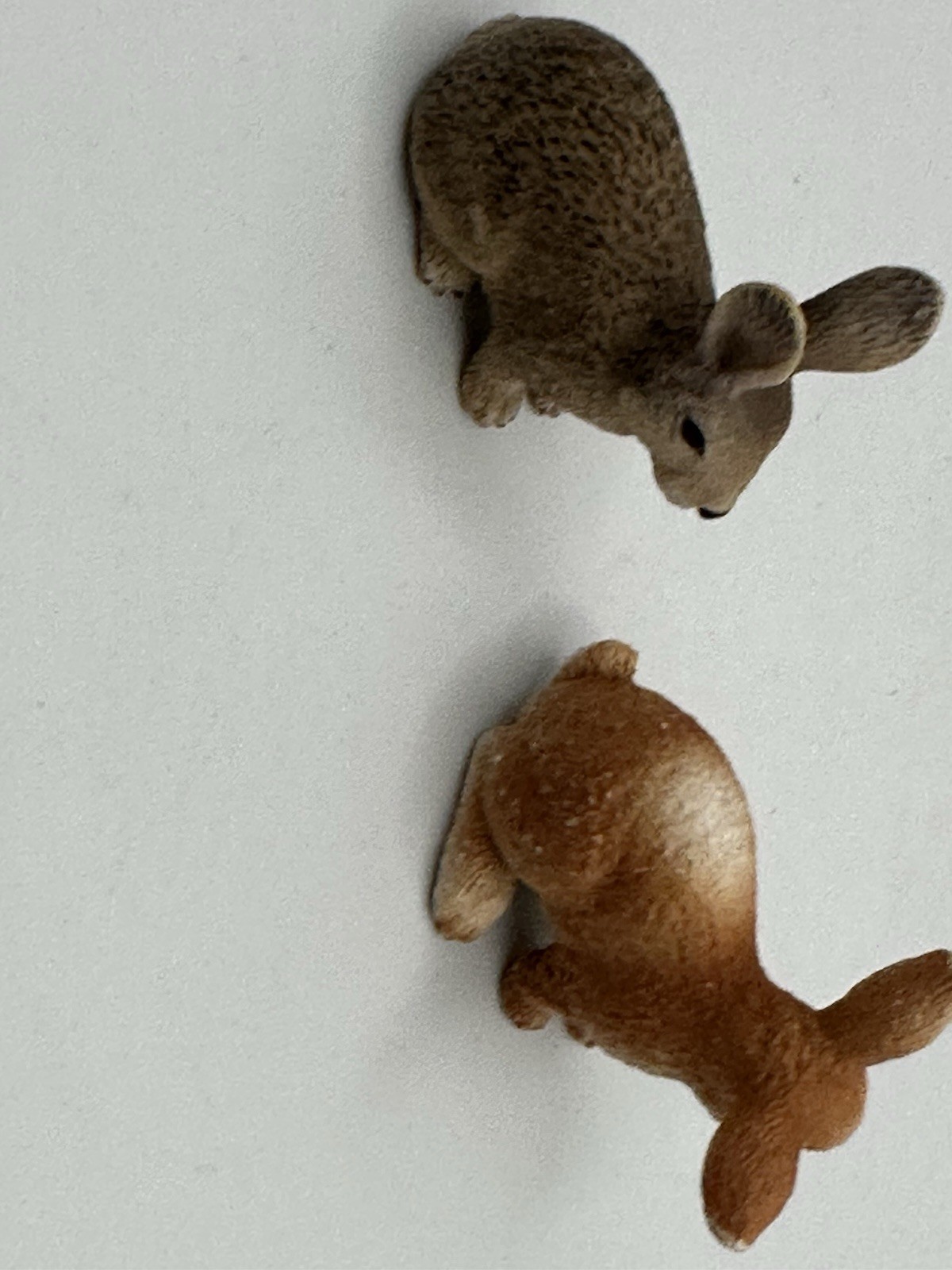 2 Hare Rabbit Bunny Wild Animal Figures Can Be Used As Cake Toppers