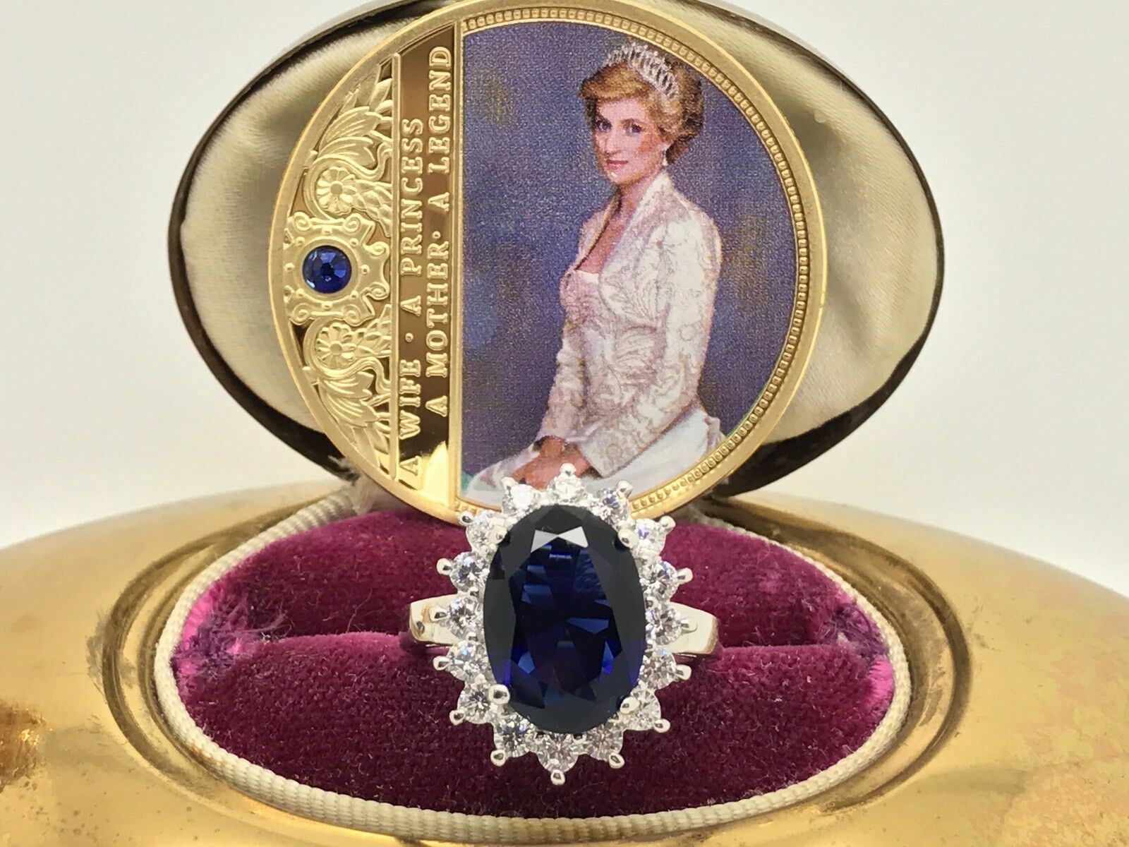 Royalty sapphire ring, Princess Diana style inspired, dreamy piece, memorabilia
