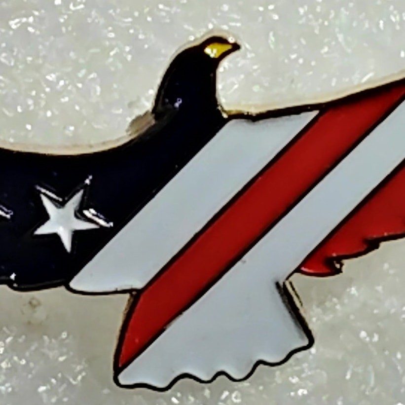 USA Flag Eagle Stars Pin – 1‑5/8″ × 3/4″ Lapel Pin