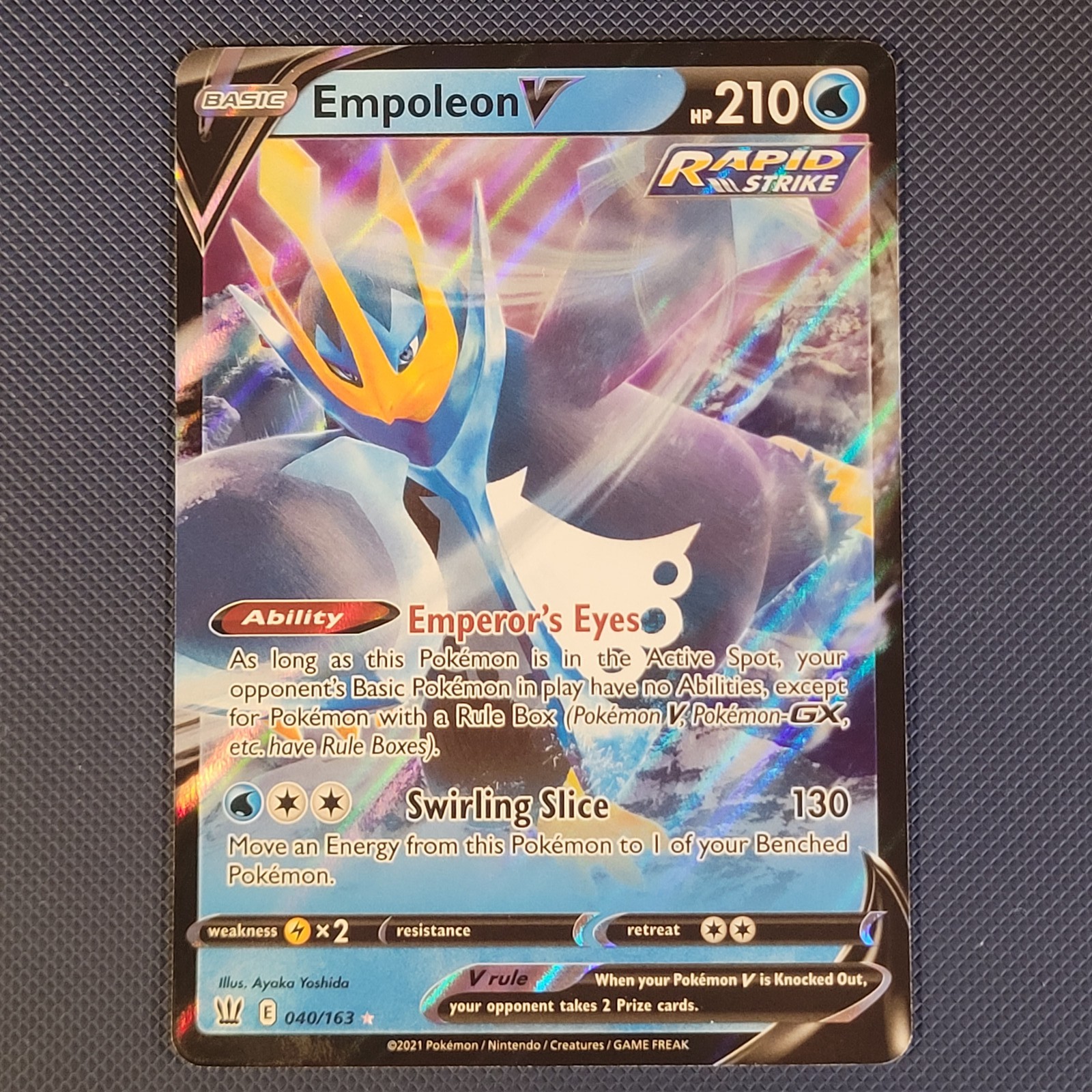 Empoleon V 40/163 – Battle Styles – Rare Holo V Pokemon Card – NM