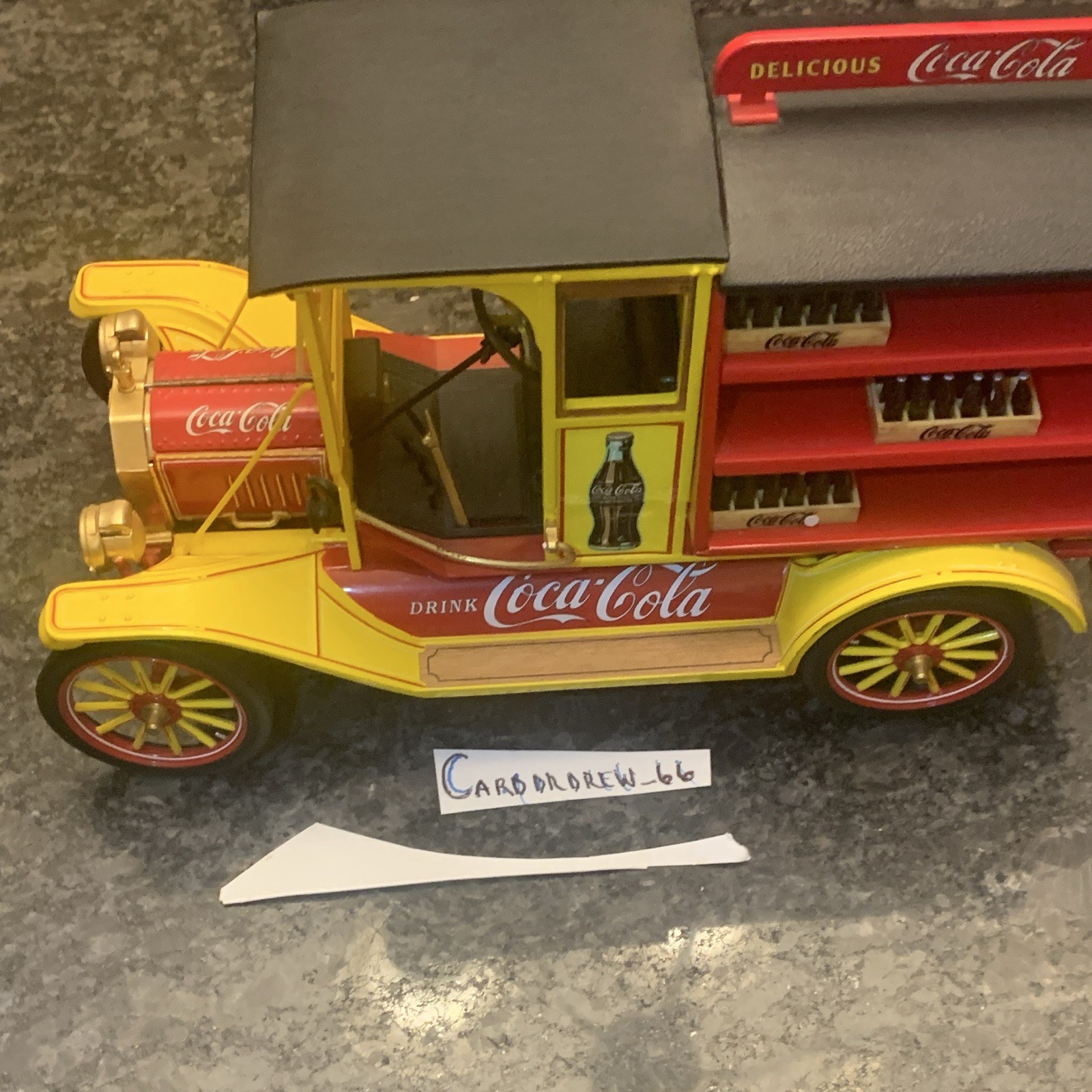 Coca-Cola 1999 Delivery Truck Diecast Model Collectible, Red Yellow Black