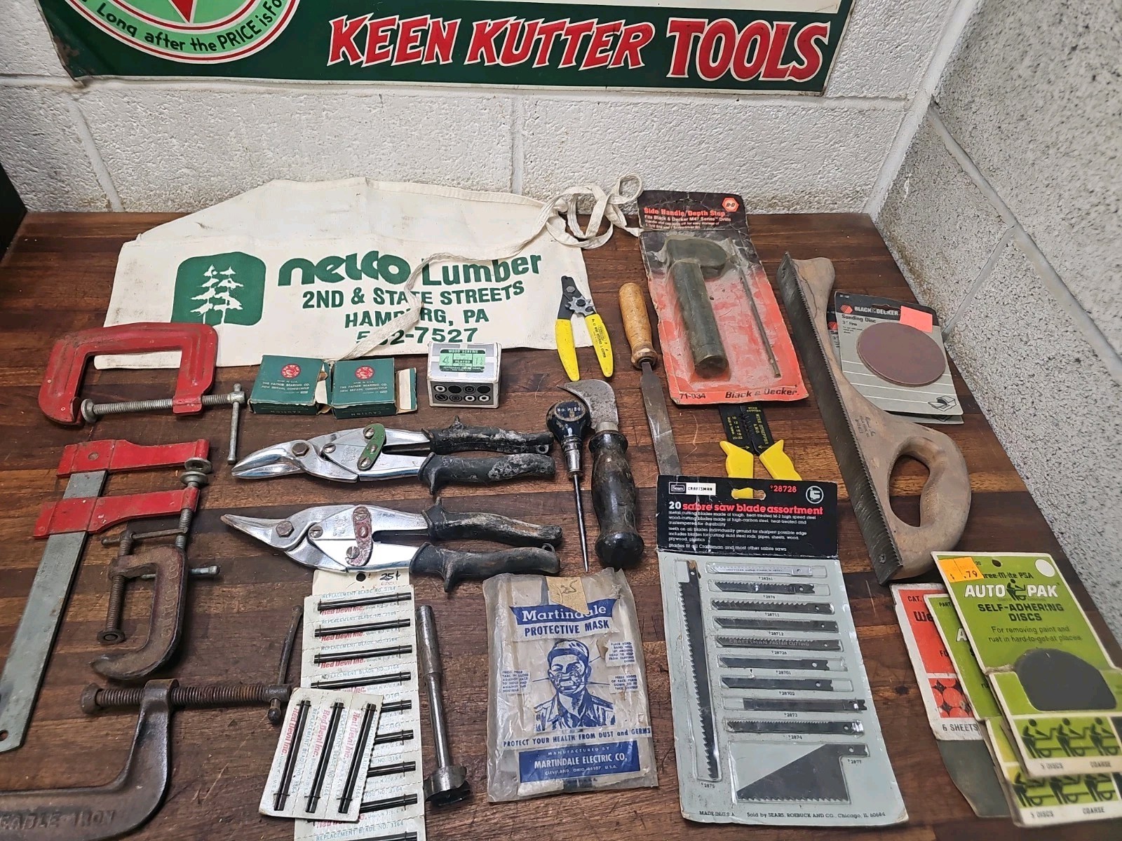 Q86- SHOP LOT of TOOLS- Craftsman Snips, Clamps , Etc