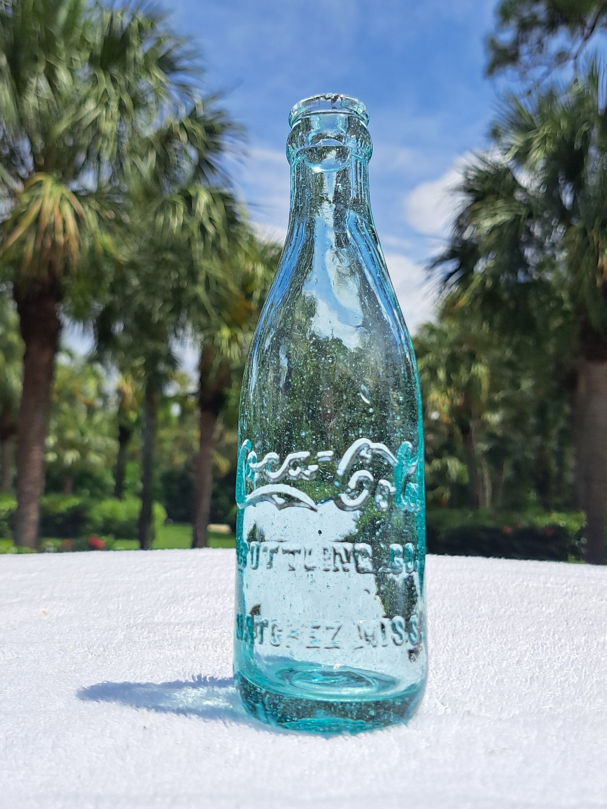 HEAVY BASE STRAIGHT SIDE COCA-COLA NATCHEZ MISS. c.1900-1915 HAND TOOLED