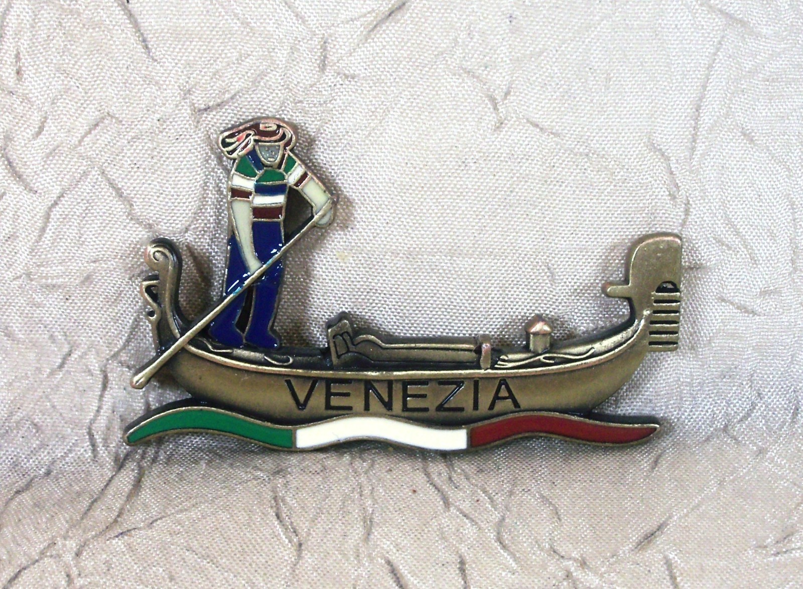 VENEZIA Souvenir Small Metal Gondola Magnet Italy