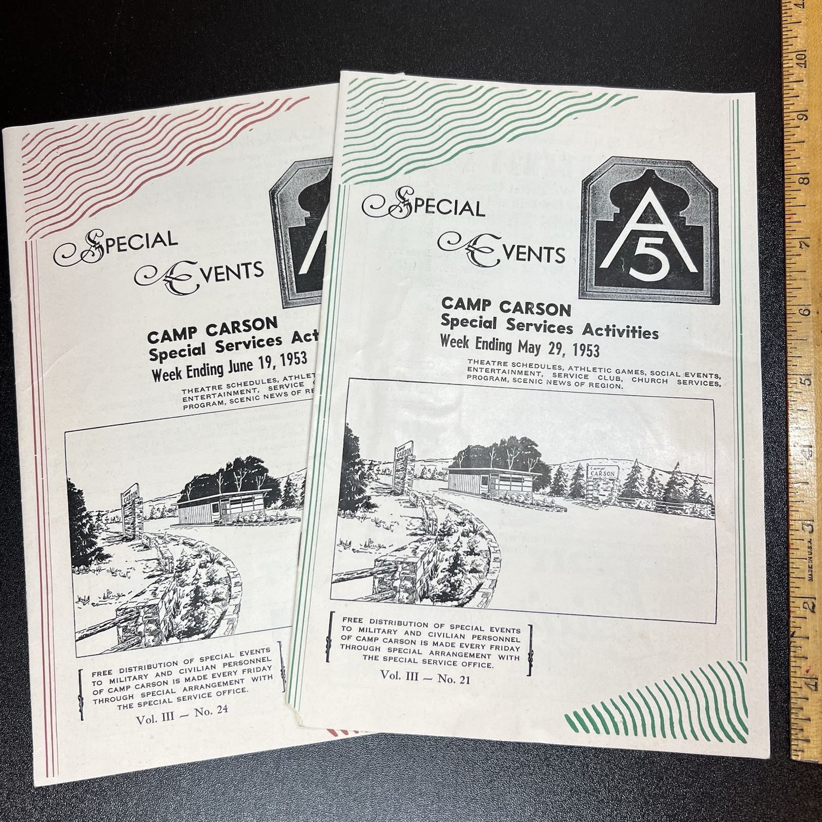 Camp Carson Special Events Services Activities 1953 Colorado Springs Ads Army