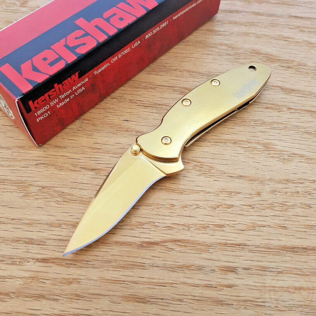 Kershaw Chive Framelock Folding Knife 2″ 420HC Steel Blade Stainless Handle