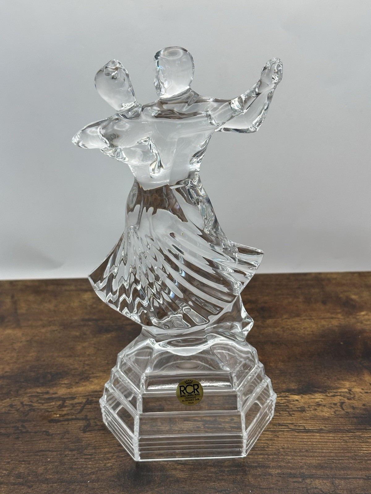 VTG Royal Crystal Rock, Tango Dancing Couple Ballroom Figurine, Italy, 9.5” Gift