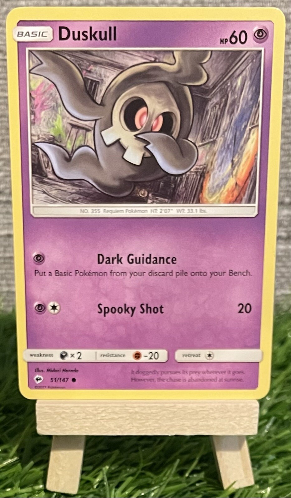 Pokémon Duskull 51/147 Trading Card Burning Shadows Non-Holo 2017 NM & Free Post