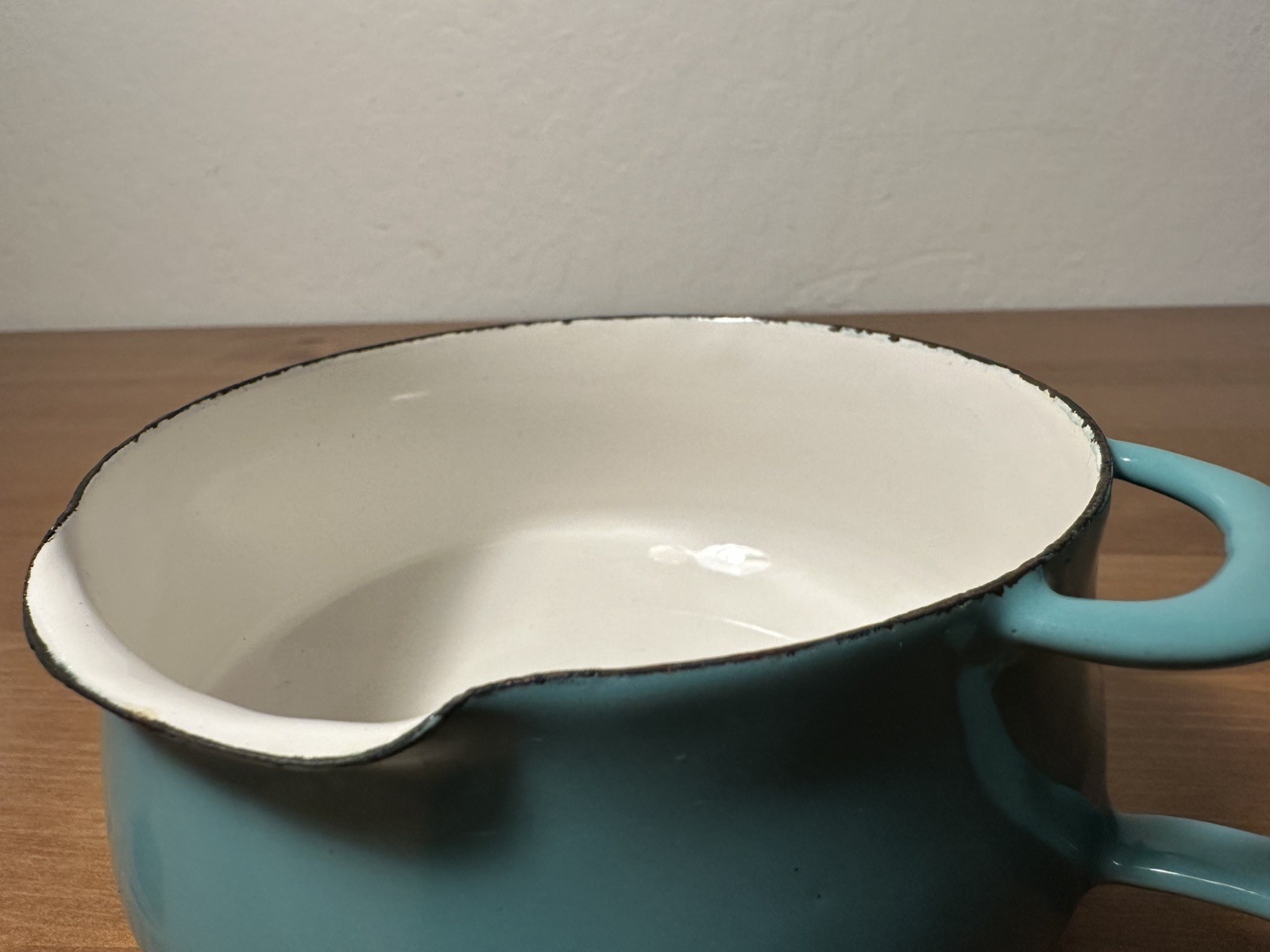 Dansk 2 Cup Turquoise Blue Koben Style Sauce Gravy Butter Warmer Pan Pot Denmark