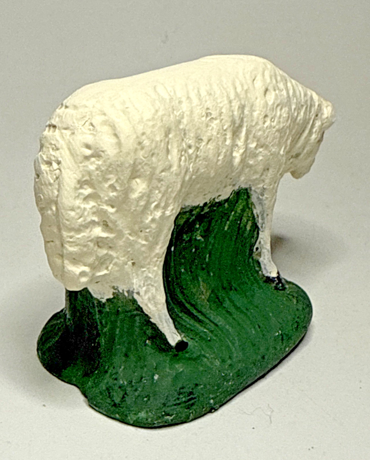 Vintage Sheep Figurine Chalkware 1.5” Tall 2.5” Front To Back 1.25” Side To Side