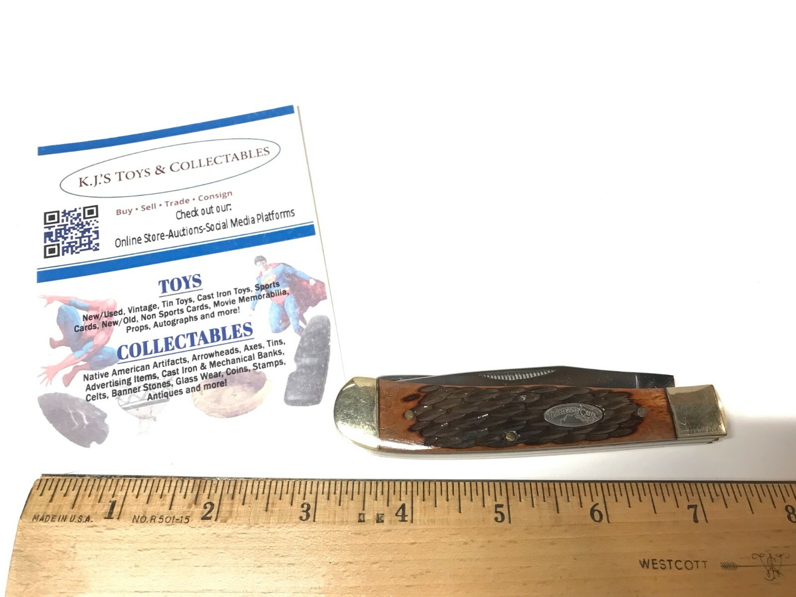 Nice 2 Blade Pearl Handle Troublesome Creek Pocket Knife