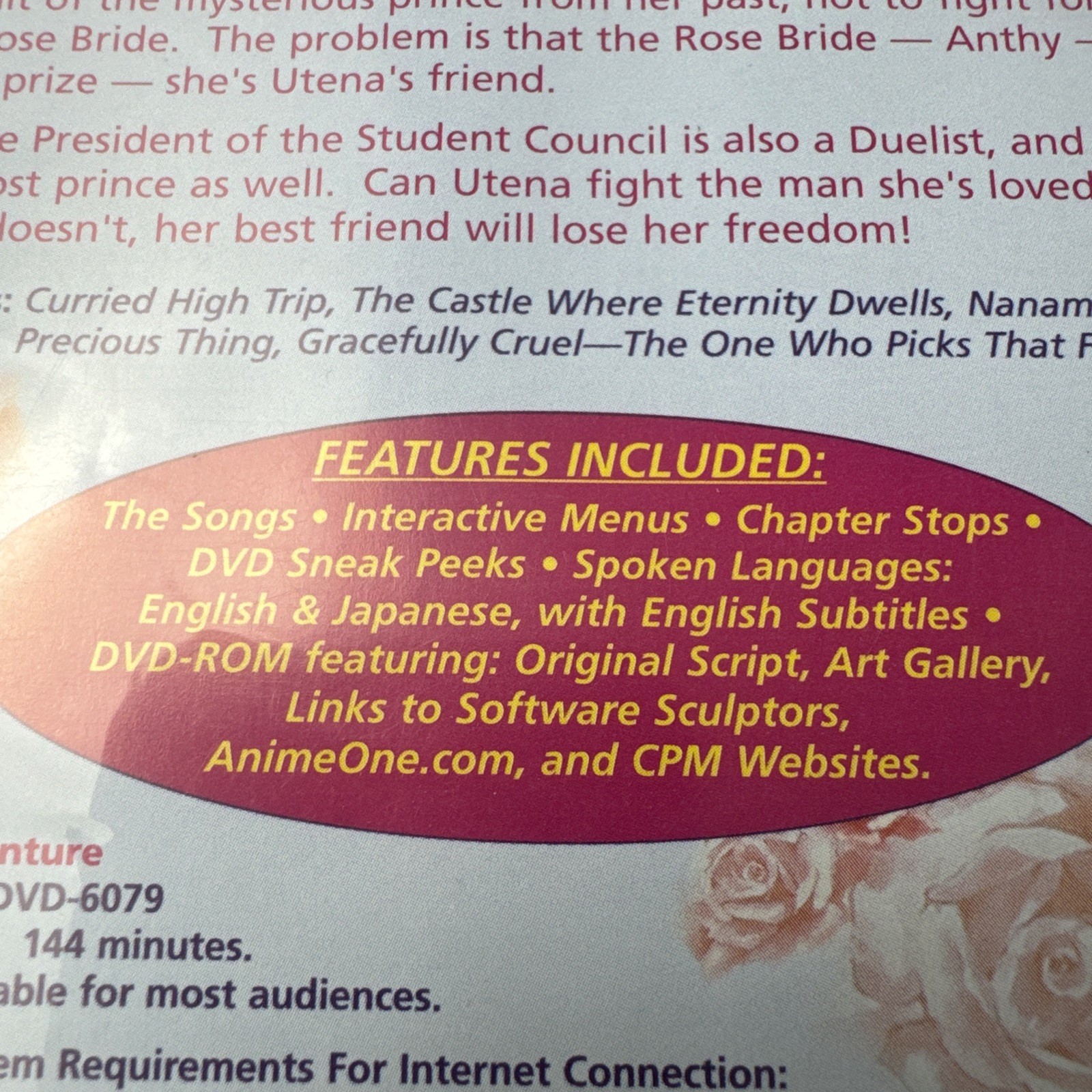 Revolutionary Girl Utena DVDs Lots The Movie & Episodes 1-30 Anime Dual Language