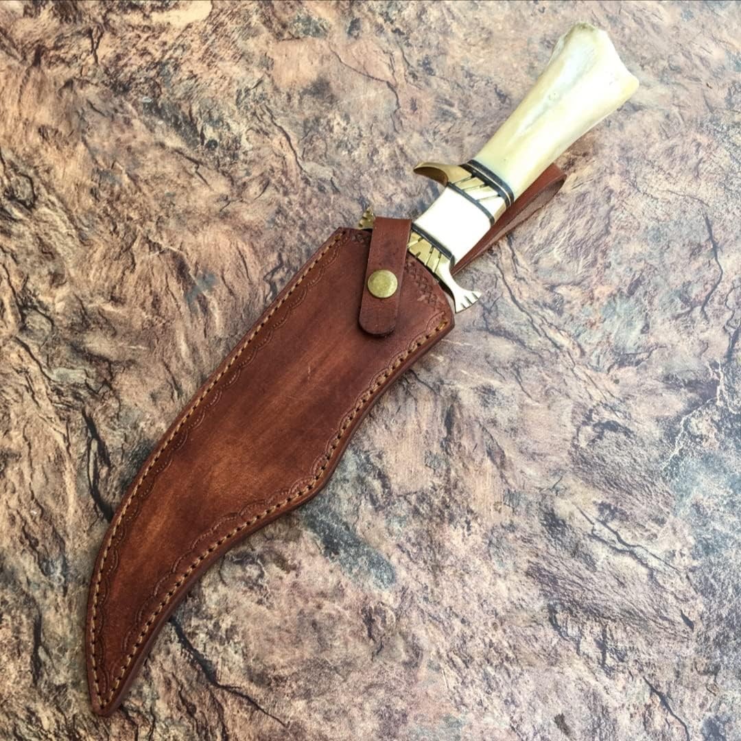 Custom Handmade Damascus Steel 15 Inches Bowie Knife – Hunting Knife Bone Knife
