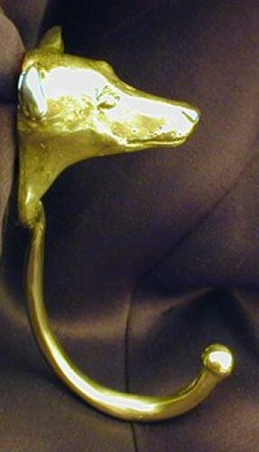 ITALIAN GREYHOUND J Hook, Robe Hook, Coat Hook, Leash Hook Bronze