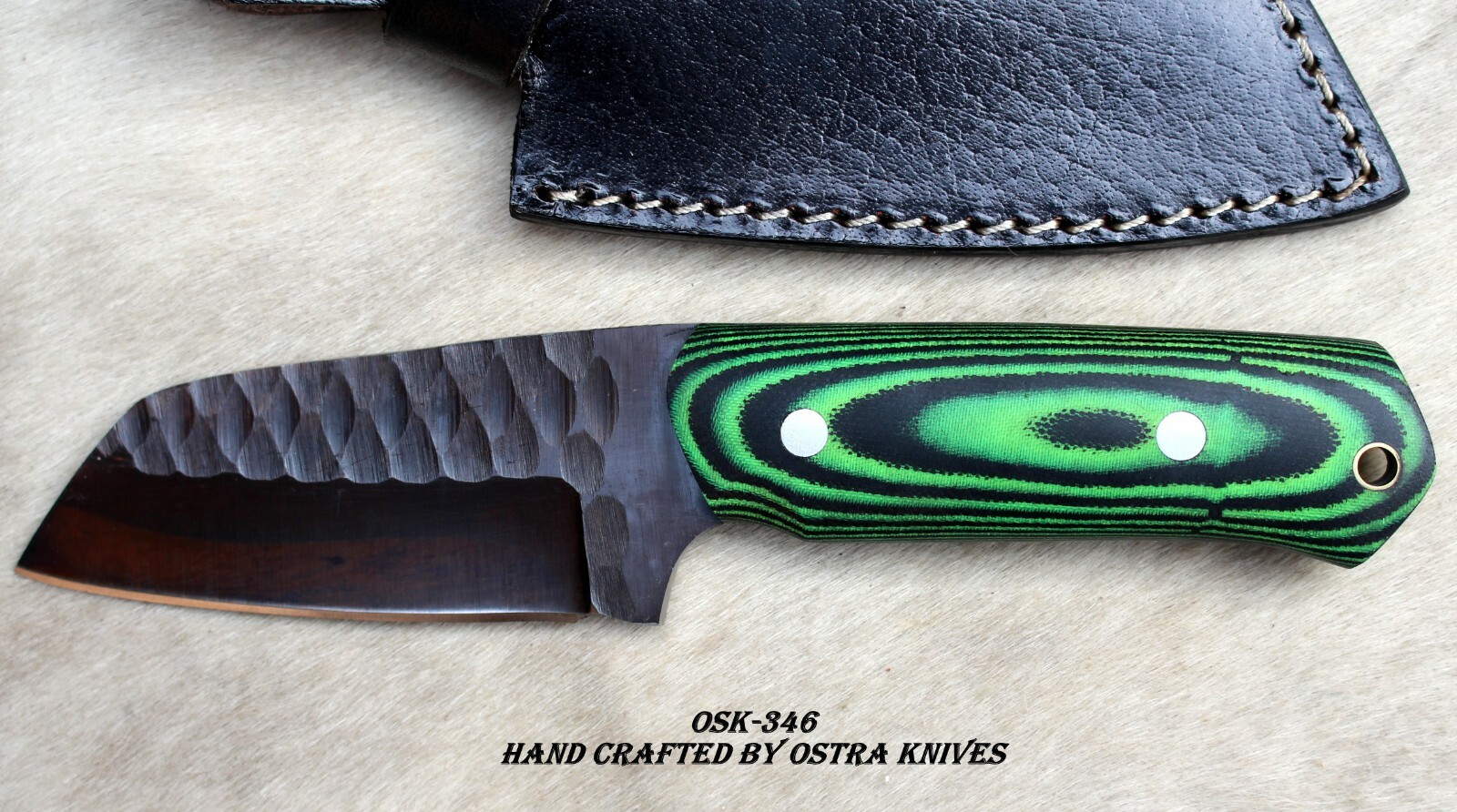 OSTRA HIGH CARBON STEEL CUSTOM HANDMADE HUNTING CAMPING BUSH CRAFT TANTO KNIFE