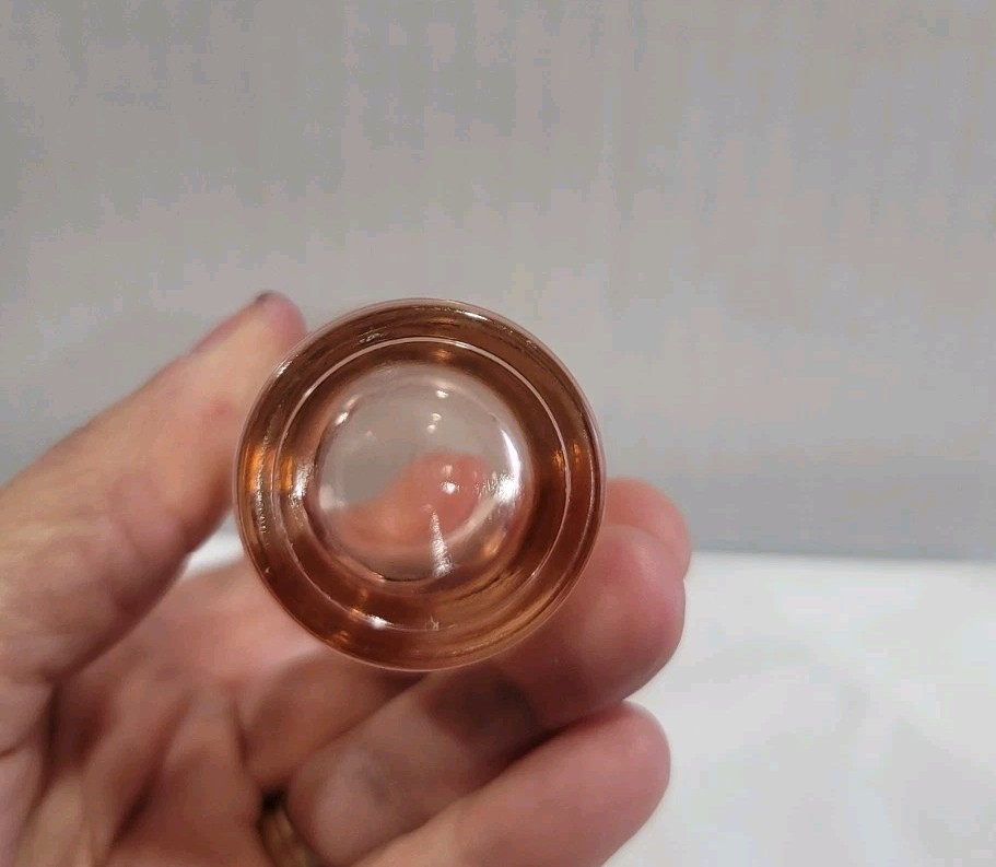 Vintage Selenium Pink Depression Glass Drinking 1 Shot Glass 3″ Tall